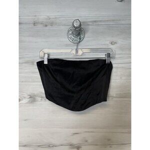 Reformation Tube Top Womens 2 Black 100% Silk Strapless Bustier Corset Crop USA
